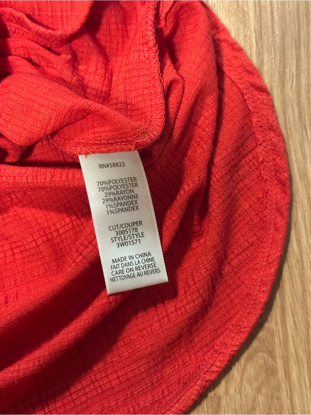 XL Orange flowy boho Eyelit short sleeve shirt casual relaxed - Picture 6 of 9